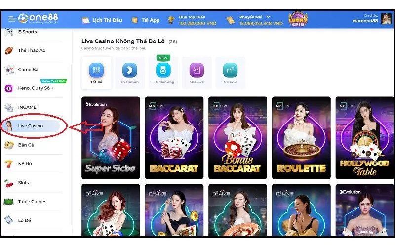 Hướng dẫn cách chơi Casino One88 dễ thắng nhất