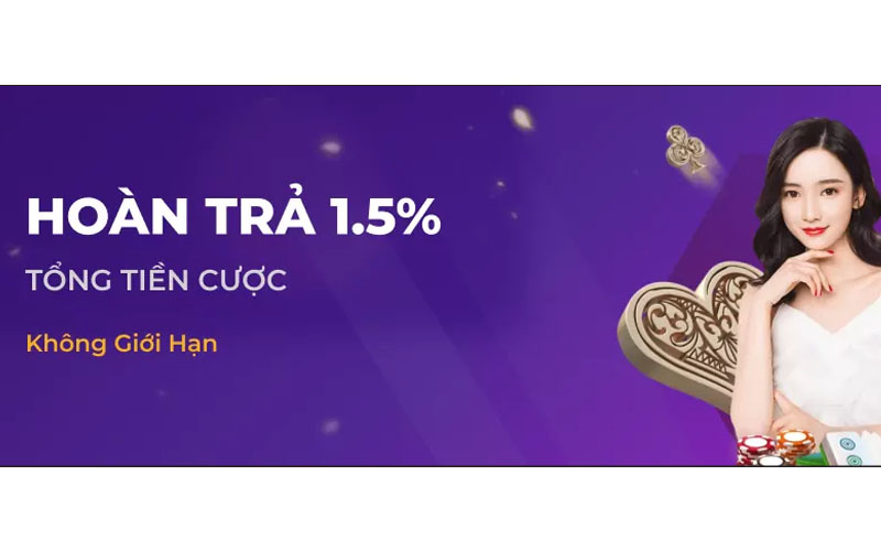 Khuyến mãi One88 - Hoàn trả 1,5% không giới hạn