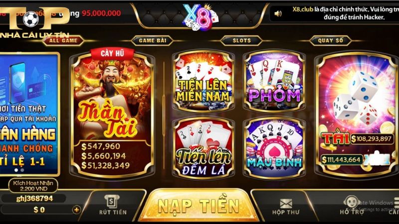 Kho game đa dạng tại Manclub 