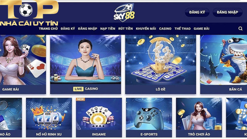 Sky88 cùng với kho game đa dạng